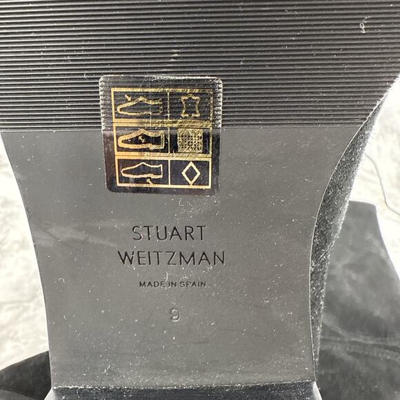 Stuart Weitzman Womens Lowland Over The Knee Boot Size 9 Black Stretch Suede - Picture 7 of 7